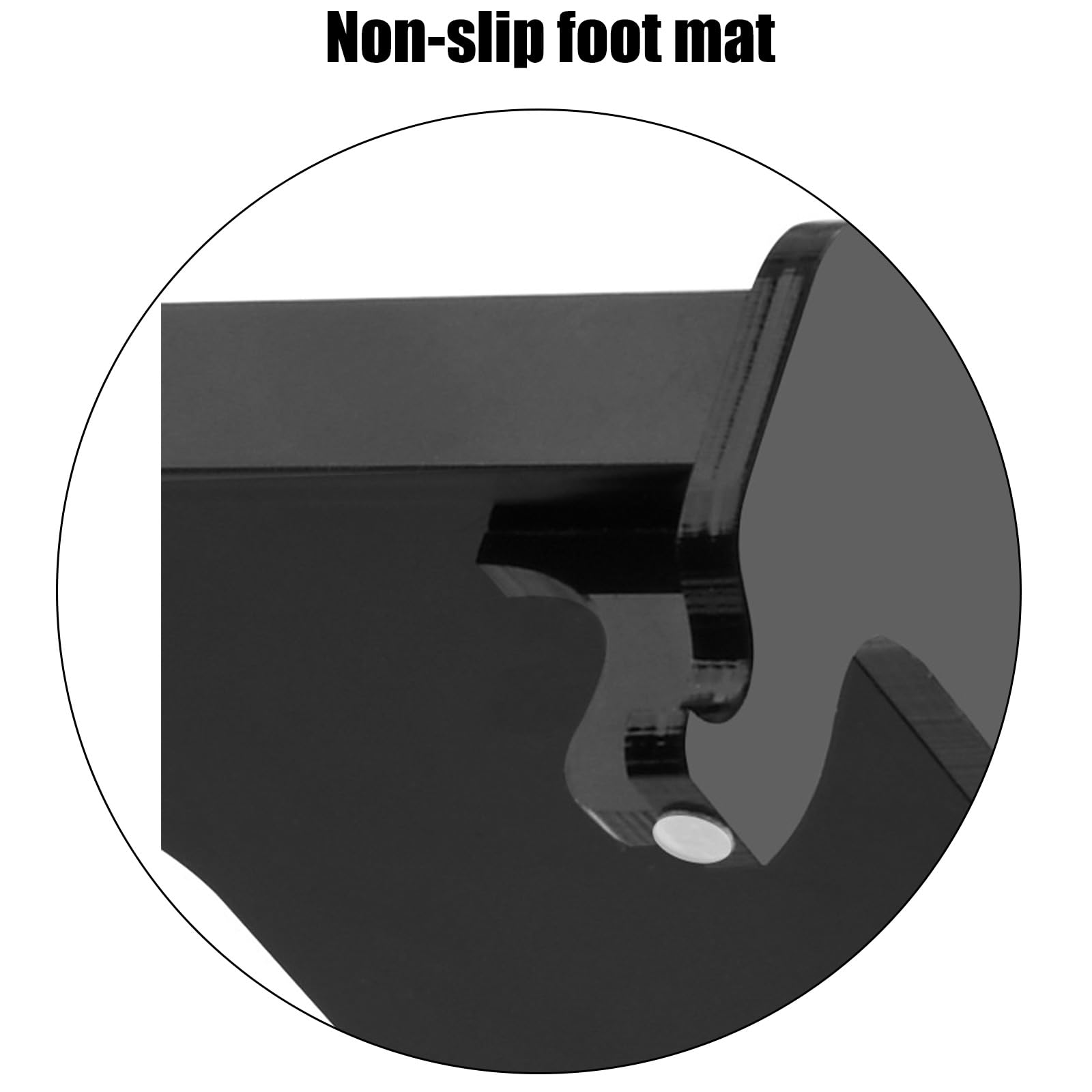 Base brillante de 5 mm de grosor con patas de silicona antideslizantes para accesorios de tocadiscos AT-LP60XBTBK, soporte duradero, elegante y estable para una calidad de sonido óptima