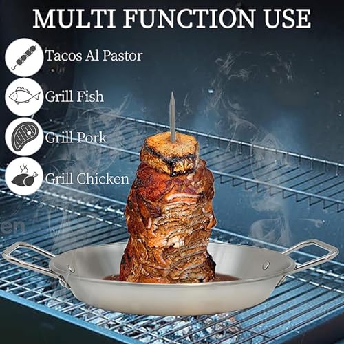 Poêle à brochettes verticale Al Pastor avec 3 pointes amovibles - 3