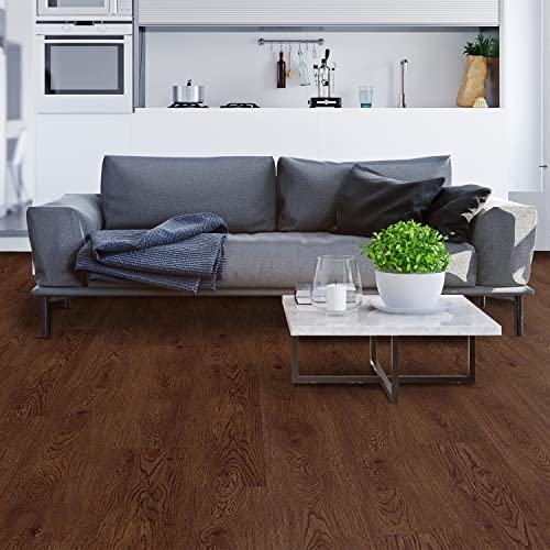 Luxury Vinyl Flooring Tiles By Lucida Surfaces | Interlocking Floor Tile For Diy Installation | Sample Wood-Look Plank | Ponytail | Trucore | 7" X 12" #TOP4