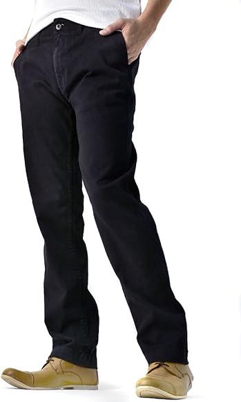 Amazon | [フラグオンクルー] チノパン メンズ ストレッチ 超微起毛ツイル ベーシック綿パンツ S M L XL / B1H |  ロングパンツ 通販