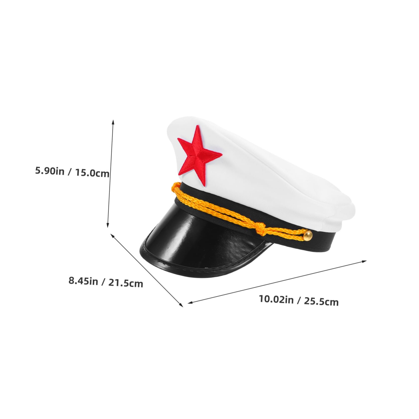 Healeved Captain Hat for Women Small Sailor Costume Hat Embroidered Anchor Comfortable Fit for Adults Perfect for Parties