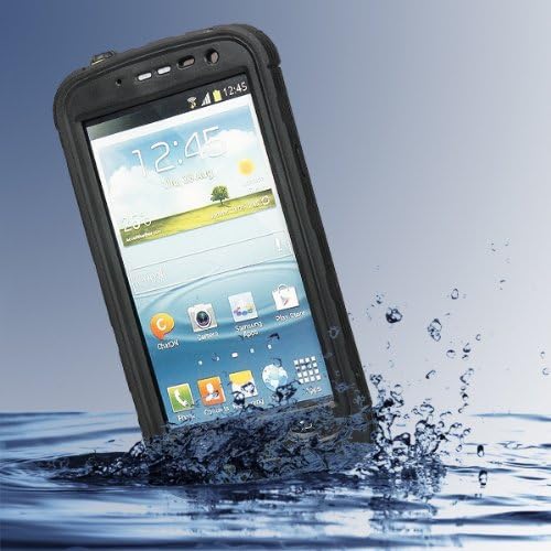 Redpepper Samsung Galaxy Note 2 N7100 / Note II LTE N7105 Waterproof Dirtproof Snowproof Shockproof Case Rugged Protection Cover (Black)