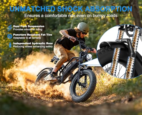 HAPPYRUN Electric Bike,1500W 48V,18Ah E Bikes for Adults