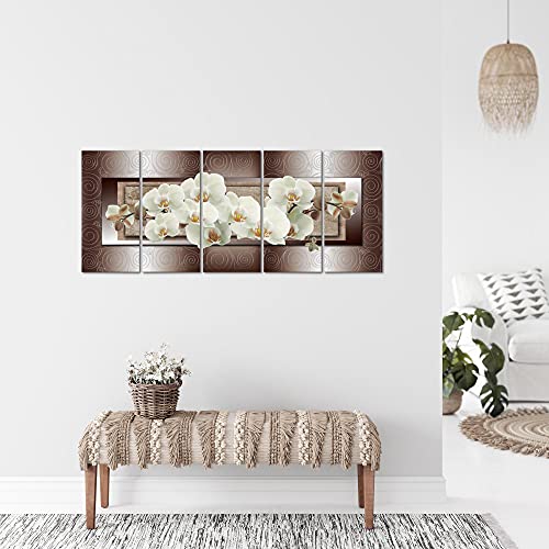 Impression sur toile intissée fleurs orchidée premium Runa Art - 4