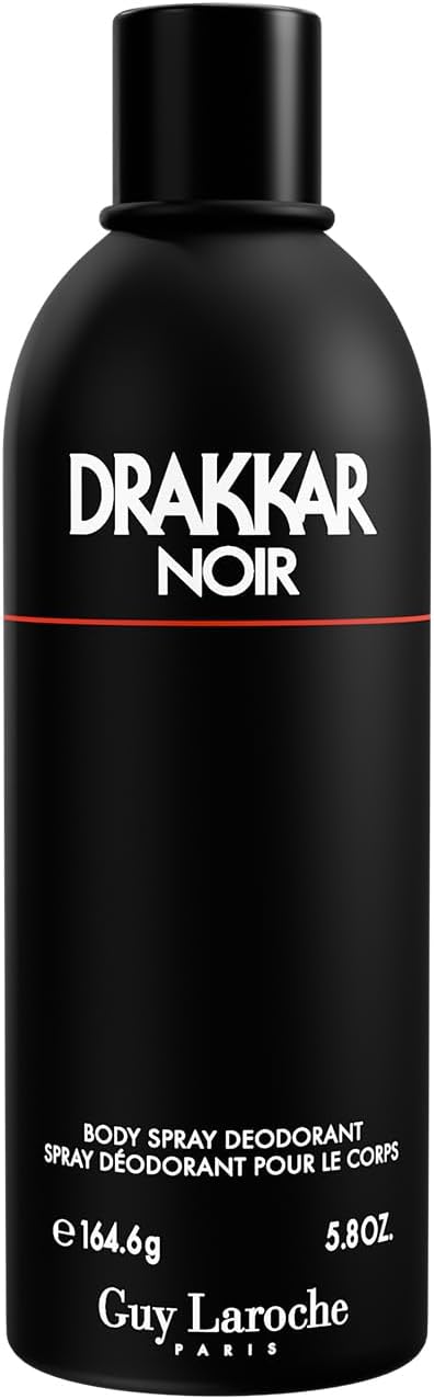 Guy Laroche Drakkar Noir, Body Spray For Men, A Fresh and Classic Men's Evening Scent, With Citrus, Spicy Berries and Sandalwood, 200ml