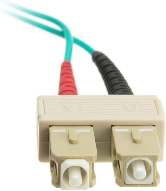 ACL 9.84 Feet (3 Meter) LC to SC 10 Gigabit Aqua Fiber Optic Cable, Multimode, Duplex, 50/125, 3 Pack