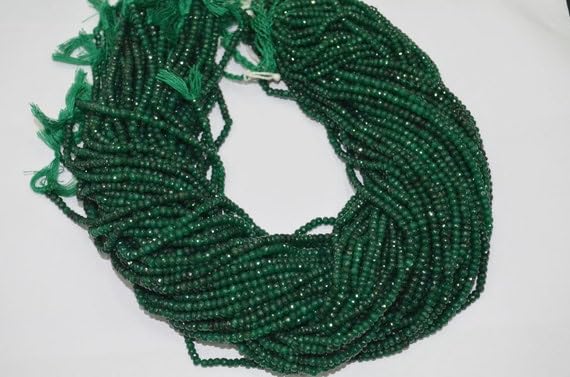 Fil émeraude naturelle rondelles facettées 4mm pour cadeau de mariage précieux