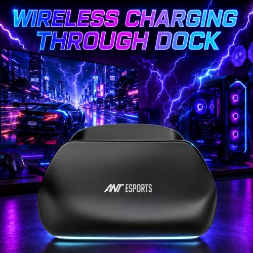 Image of Ant Esports ULTRANOVA Tri-Mode Wireless Gamepad with Drift Free TMR Joysticks & Triggers, Charging Dock, 1000Hz Polling, Turbo, Macro, Bluetooth, 2.4GHz, USB-C, PC, Switch, Android, iOS, PS4