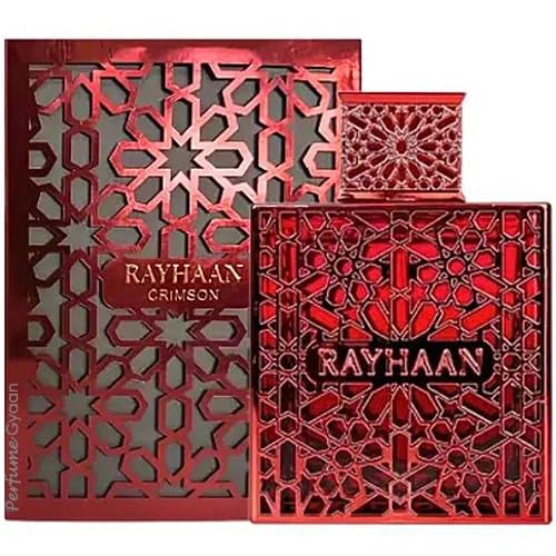 Image of Rayhaan Crimson Eau de Parfum Spray for Unisex - 100ml (3.4 Oz) Luxury Arabian Perfume, Long Lasting EDP Fragrance, Premium Designer Red Bottle Scent, Rich Oriental Aroma for Men & Women