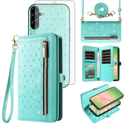 Coque amovible Samsung A56 5G avec étui portefeuille zippé haut de gamme