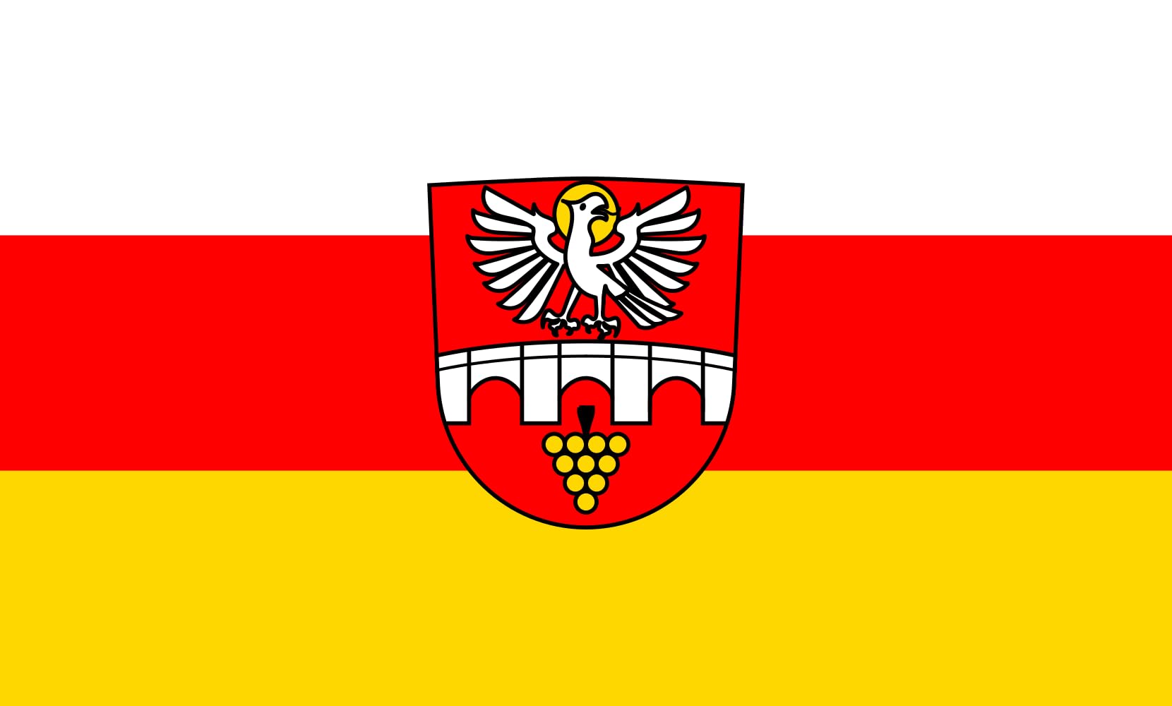 Drapeau paysage Tauberrettersheim 1.35m² pour pavoiser mât et façade officielle