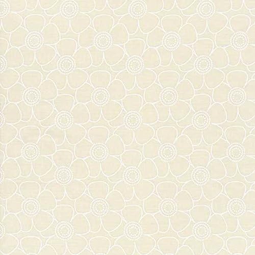 Choice Fabrics 108 Inch Quilt Back Natural Outline Daisy