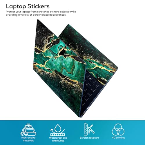 Image of Marbel D15 Top+Wrist Pad Vinyl Laptop Skin /Sticker /Cover for 15 to 15.6 Inches Laptops Laminated-Removable-HD Quality Compatible for Hp-Dell-Sony-Lenovo-Asus etc.(15x10 Inches)