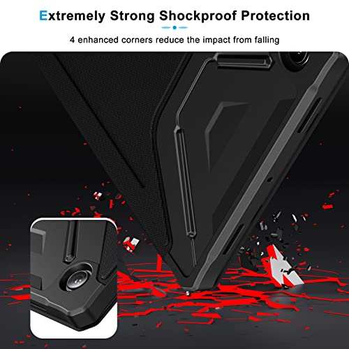Infiland Galaxy Tab A8 10.5 Case, Full-Body Rugged Protective Soft Silicone Cover Compatible With Samsung Galaxy Tab A8 10.5 Inch Sm-X207/ X205/ X200 2022 Release Tablet [Auto Wake/Sleep], Black #TOP2