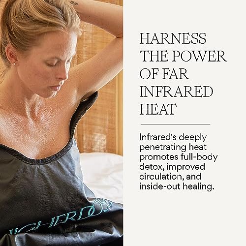 HigherDOSE Infrared Sauna Blanket and Towel Insert - Personal Sauna to Relax & Detox Your Body and Mind at Home - Includes GOT Certified 100% Organic Cotton Reusable & Machine-Washable Towel (2 pcs)