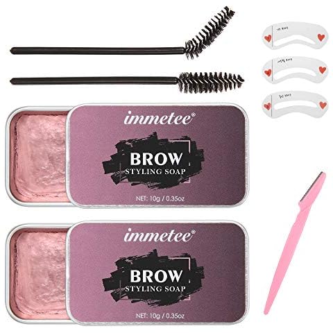 Eyebrow Soap Kit,Brows Styling Soap,2 pack eyebrow gel and brow wax Cover
