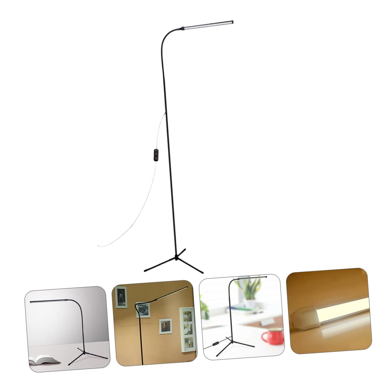 DOITOOL Lampada da Lettura da Scrivania LED con Clip, Dimmerabile, senza Sfarfallio e Luce Antiriflesso, in Alluminio e Ferro, Nera, per Studio e Lettura