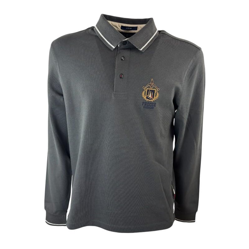 Aeronautica Militare Polo Manica Lunga PO1885 col. 34400 Taglia L Grigio Scuro L