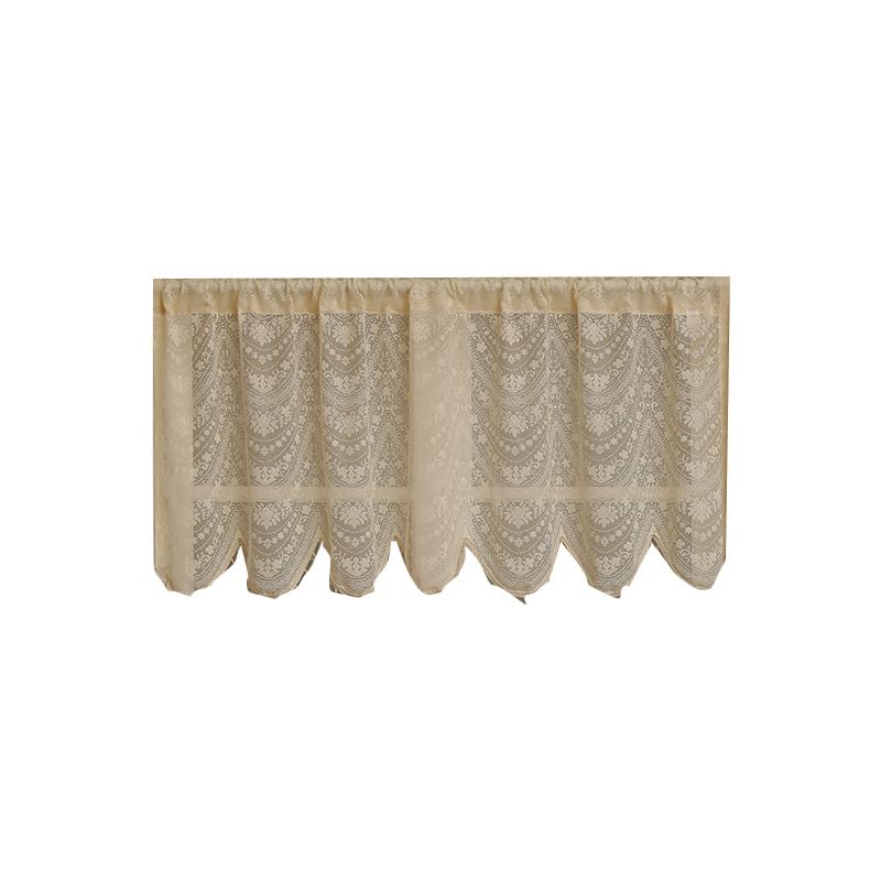 Cortinas de media ventana color beige de 150x60 pulgadas para decoración de comedor 5
