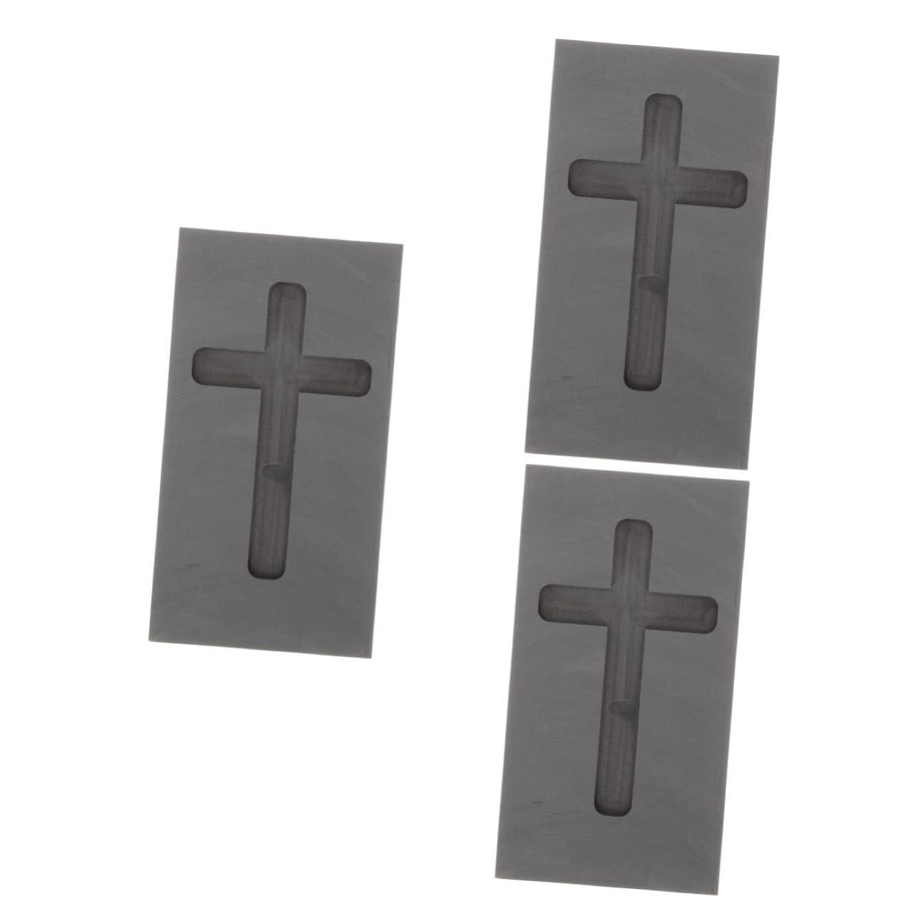 Moule Lingot Graphite Haute Densité - Forme Croix / Cœur - Fusion Or Argent Cuivre Bijoux & Artisanat