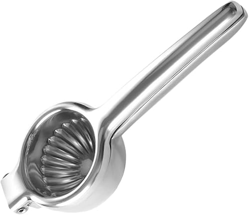 Exprimidor manual de limón de acero inoxidable para uso en cocina, extractor de cítricos compacto no eléctrico para limones, limas, kiwis y más