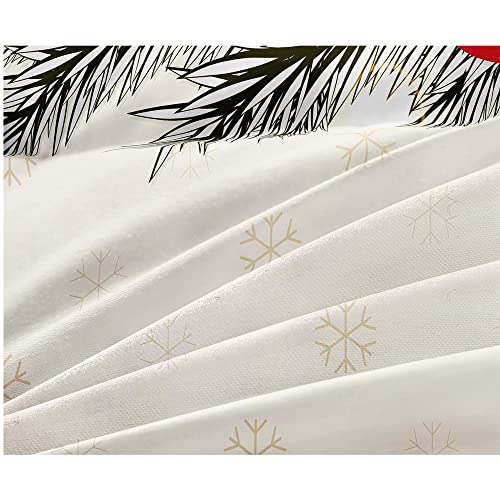 Holiyjog 3D Christmas Duvet Cover Set Red Bow Pattern Comforter Covers And Pillow Shams Buff Color Bedding Sets Twin Size Xmas Gift Decorations #TOP5