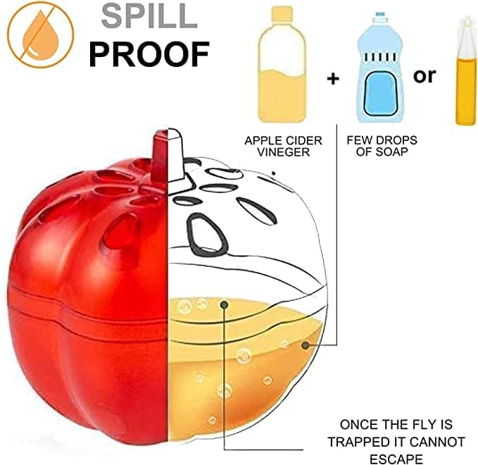 2 Pack Fruit Fly Traps for Indoors, Gnat Traps for House Indoor, Fruit Fly Killer for Flies