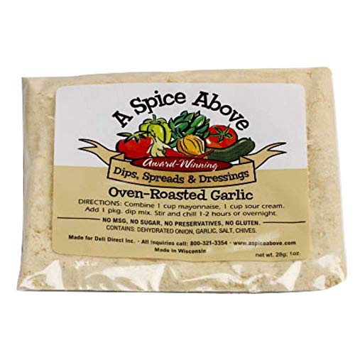 A Spice Above 8 Pack Variety of Dips, Gluten Free, Mixed Seasonings Packets for Easy, Quck-to-Make Appetizer Dips