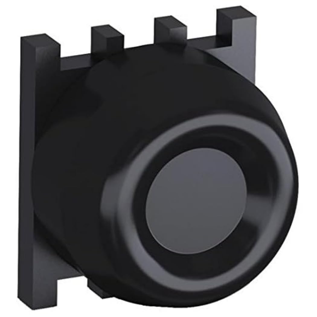 Poussoir 30 mm chauffage platine momen. Noir 1 NO ABB