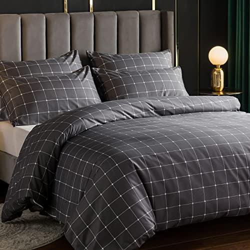 LAZZARO Super King Size Duvet Set - Brushed Microfibre Bedding Set Superking Size Bed Duvet Cover with Pillowcases, Quilt Cover Sets 260cm x 220cm