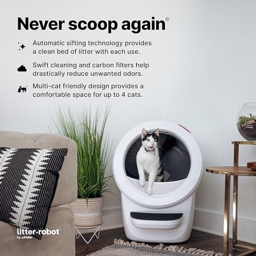 Image of Litter-Robot 4 Core Bundle by Whisker, White - Automatic, Self-Cleaning Cat Litter Box, WiFi Enabled, Includes Litter-Robot 4, Mat, 3 OdorTrap Refills, 10 Liners, 30 Wipes, 2 Carbon Filters