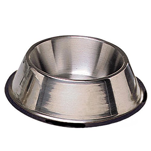 Pro Select Dog Bowl - No Tip Mirror Finish Super Heavy Duty Rubber Base Dishes for Dogs(96oz (12 Cups/2.8L) - 3 Quart)