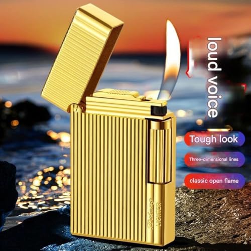 Image of Smoke King Sanji Imperial Gold Lighter Premium Metal Butane Refillable Lighter