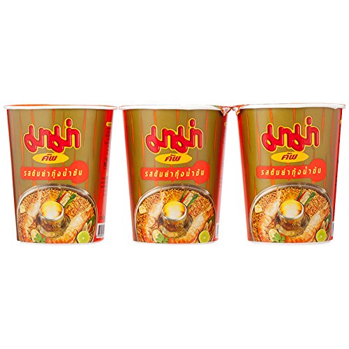 Mama, Instant Cup Noodles, Shrimp Creamy Tom Yum Flavour, net weight 60 g (Pack of 3 cups) / Beststore by KK