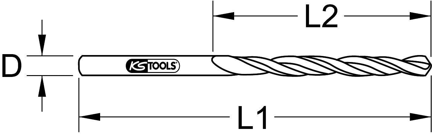 KS Tools 330.2140 HSS-G Wiertlo spiralne, 14mm, 1 opakowanie