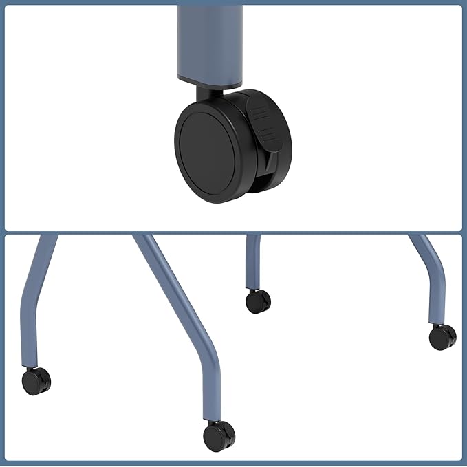 Soporte para pizarra inteligente HLEC 55"-86" con ruedas, blanco miniatura 4