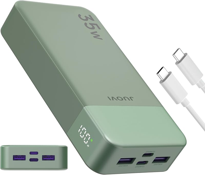 Cargador portátil 35W 20000mAh Banco de energía | Paquete de batería portátil de carga rápida con PD 3.0 y QC 4.0, banco de energía portátil para tableta Galaxy serie iPhone17/16/15, etc.