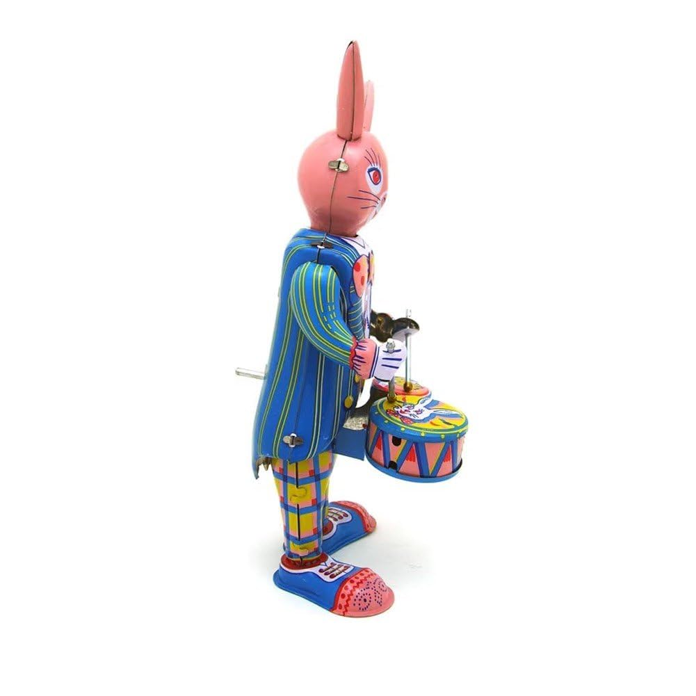 Amazon.co.jp: 仕掛け 発条 ウサギ ドラムを叩く レトロ ブリキ