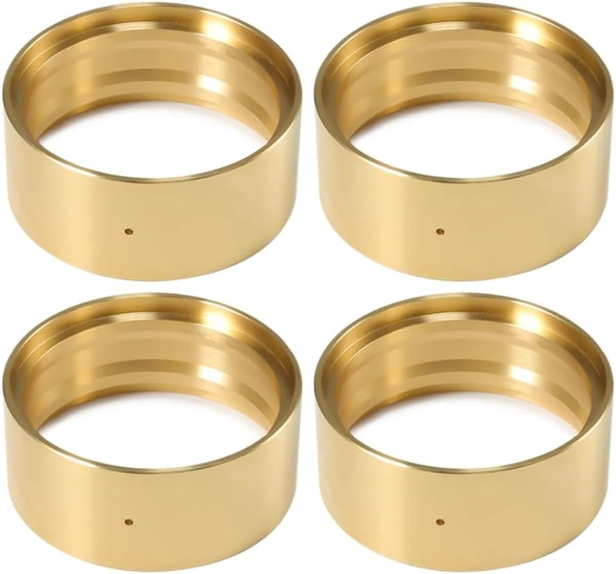 SCX10 TRX4 Wheel Weights,4PCS Brass Weights Beadlock Clamp Rings Fits 1.9" Wheels Rim for RC Crawler SCX10 Capra TRX4 VS4-10 TF2 Element Enduro CC01(Gold)