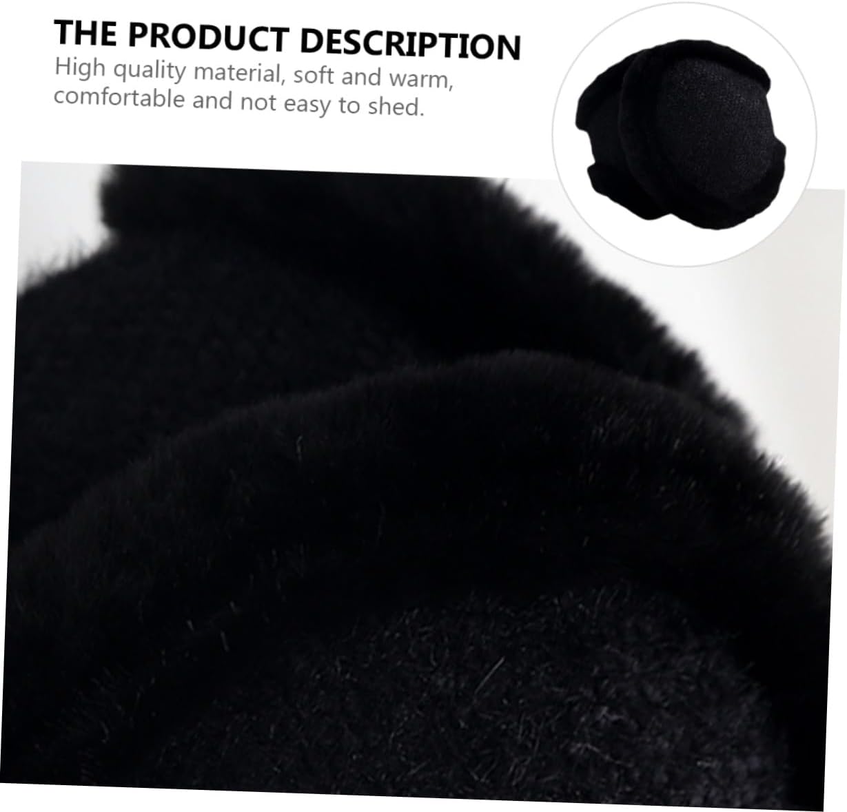 Windproof Winter Earmuffs Plush Ear Warmers Foldable Back-head Ear Protector for Men Women Outdoor Cold Weather