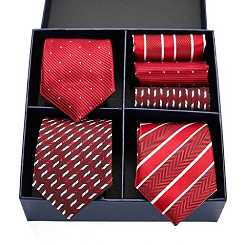 Set de 3 accesorios de corbata de seda con caja