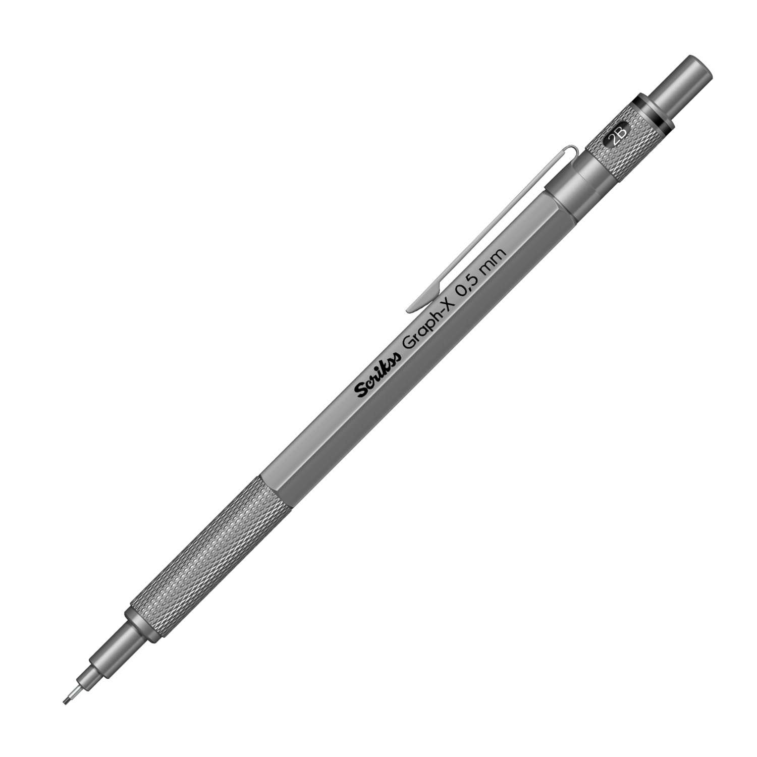 Portaminas Siete hexagonal de diseño ajustable 0,5 mm – Portaminas gris Model. Graph de X