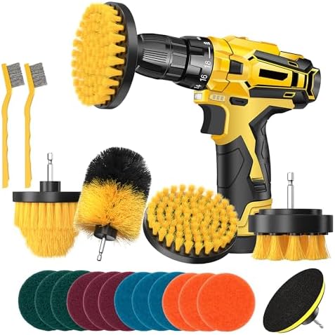 21 Pcs Drill Brush Attachment Set, Cleaning Brushes Kit Included Scrub ...