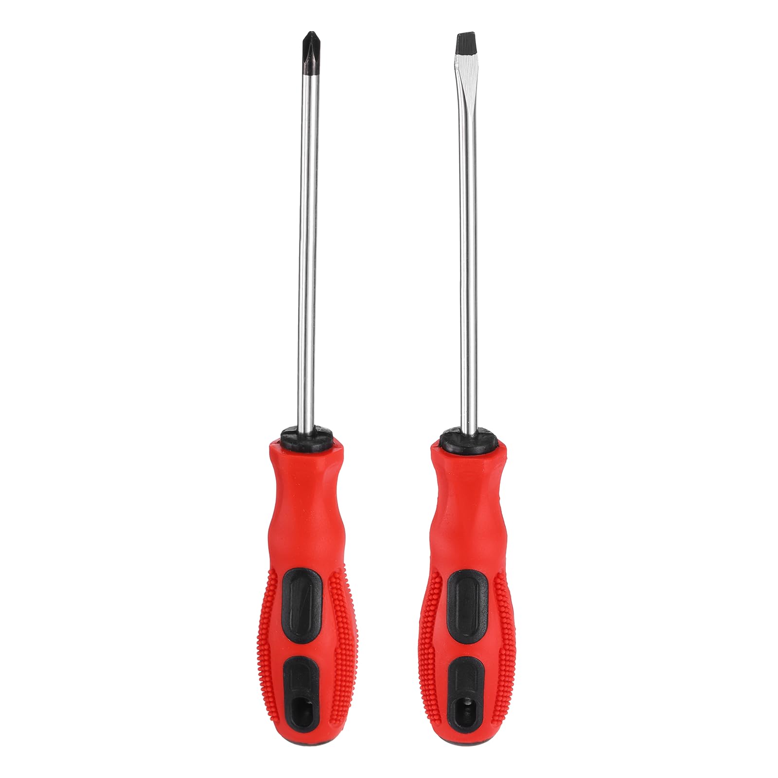 sourcing map 2pcs PH2+SL6 Phillips/Slotted Screwdriver 150mm Length 45# Steel Magnetic Screwdrivers Cross/Flat Industrial Grade Screw Drivers Electrician Tool with Non Slip Handle for Repairing