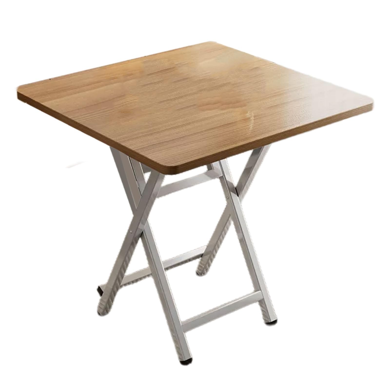 Small Foldable Table Portable Artificial Board Dining Table, Foldable and Convenient Dining Table, Small Kitchen Table Sewing Table for Small Spaces(Brown,60 * 60 * 72cm)