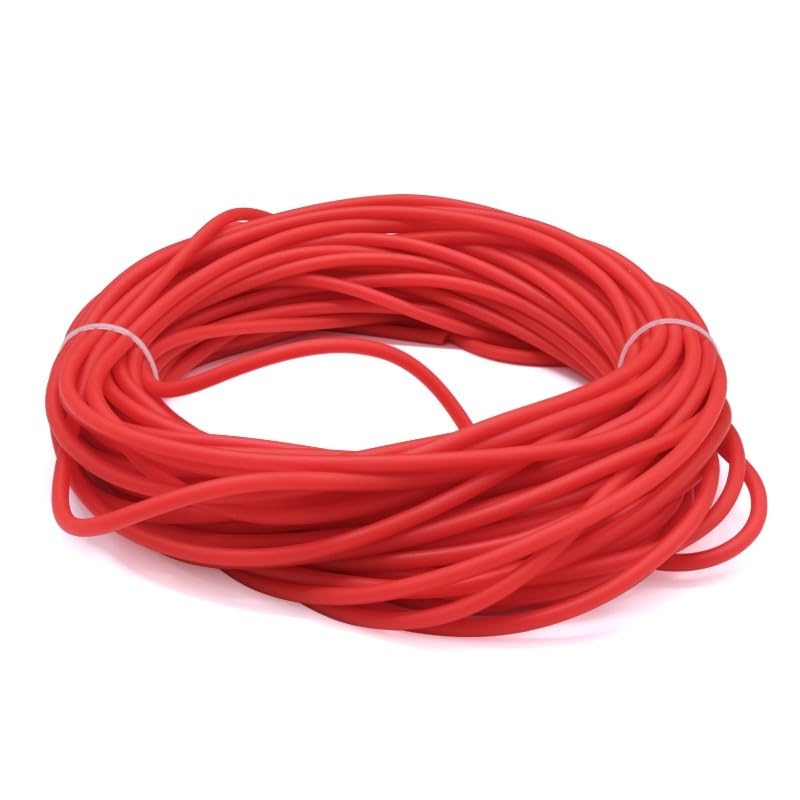3M/Roll Nature Latex Rubber Hoses 1.6 2 3 4 5 6 7mm High Resilient Elastic Surgical Medical Tube(Red,ID 3mm x 6mm OD)