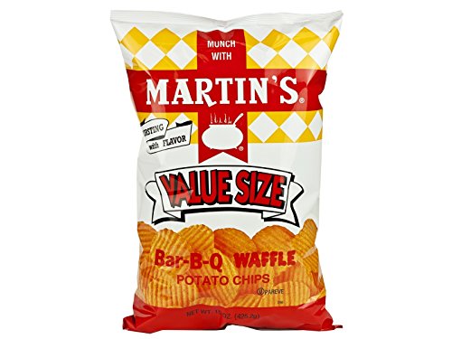 Martins, Barbecue Waffle Potato Chips, 14 Ounce image 2