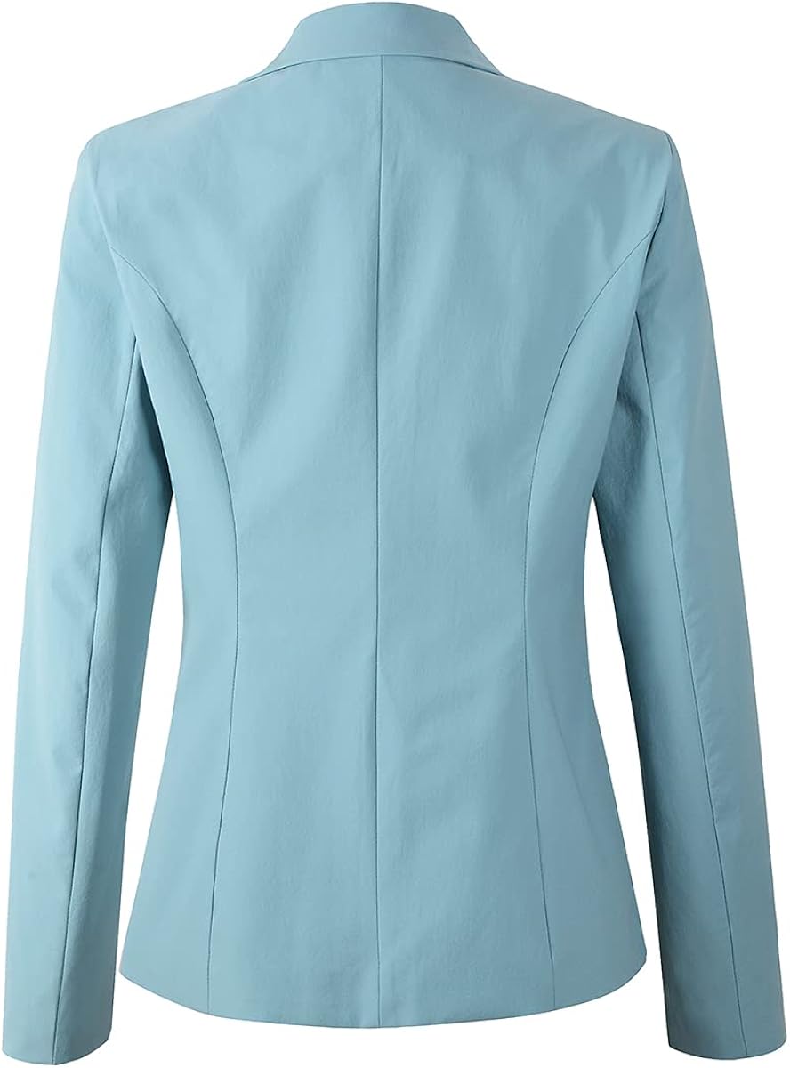 Womens Long Sleeve Lightweight Office Work Suit Jacket Boyfriend Blazer at  Women’s Clothing store