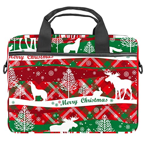 Sacoche ordinateur portable 13.3 pouces, housse bandoulière animaux de la forêt