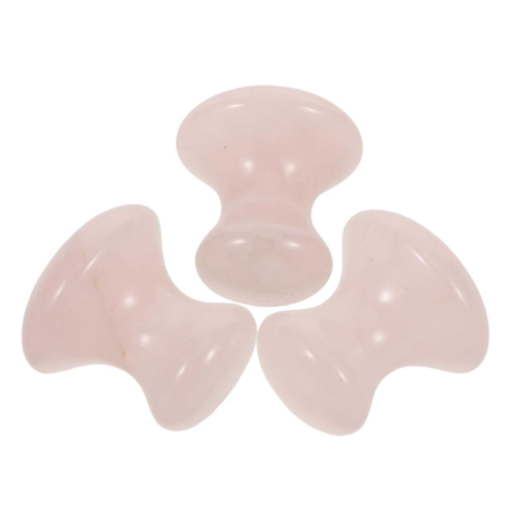 3 Pièces Pierre de Massage Visage Jade Forme Champignon Outil Gua Sha pour Massage Facial Rafraîchissant Réduit Poches et Ridules Pierre de Cristal Portable pour Soins Quotidiens
